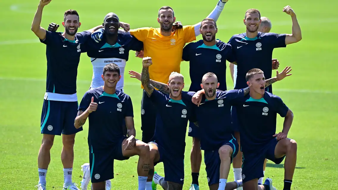 Training on the eve of Inter vs. Monaco