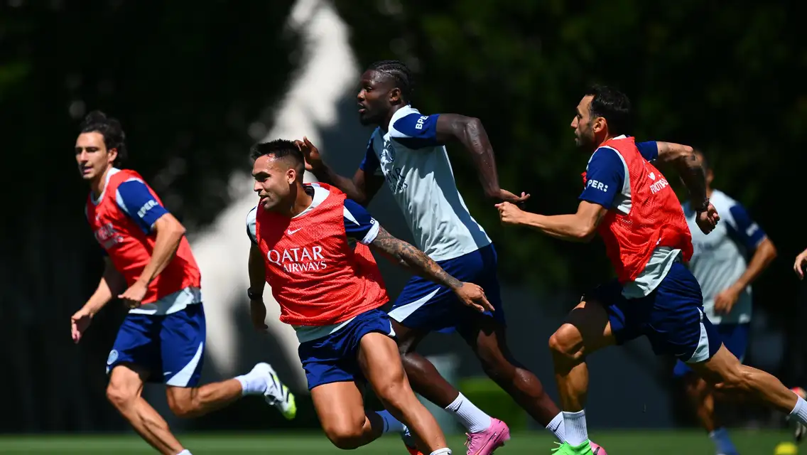 Nerazzurri at work at the BPER Training Centre