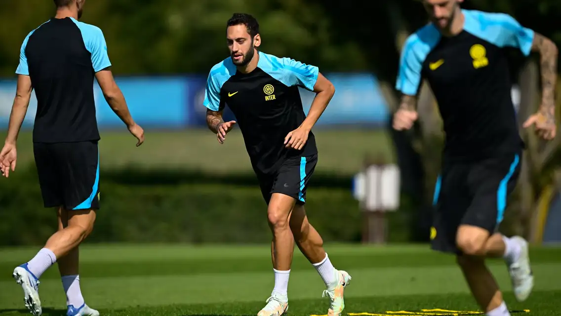 Inter training ahead of the Champions League