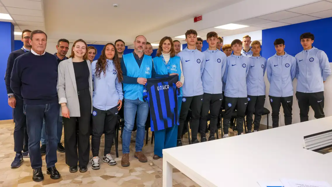 Inter and UNHCR together for the Uefa “Outraged” project